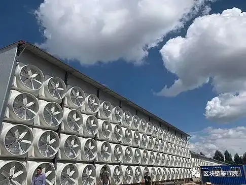 Image depicting a large-scale mining farm in Sweden, powered by renewable energy sources.